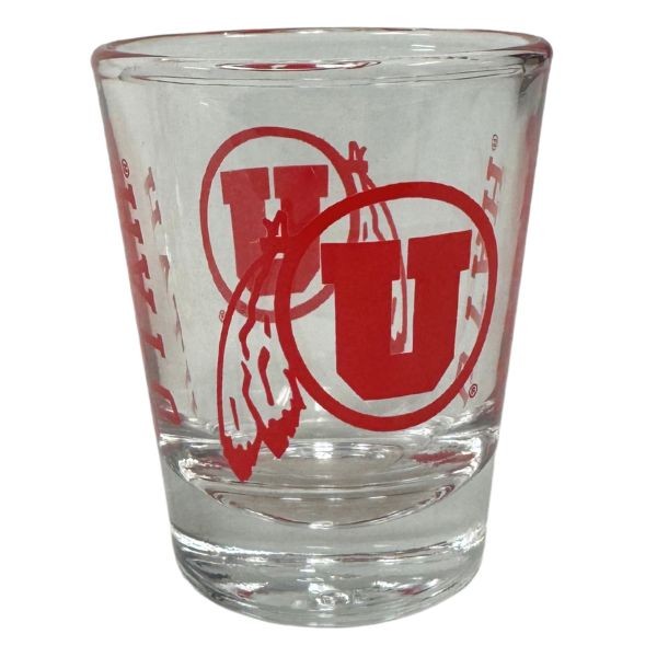 Utah Utes Glass Shot Glasses - 2OZ Gameday Style - 12 For $30.00 - Utah Utes