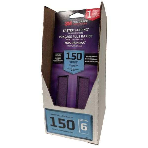 3M Products - Faster Sanding - 150Grit #85339 - 6Pack Of 3.66"x9" - 20 Packs For $60.00