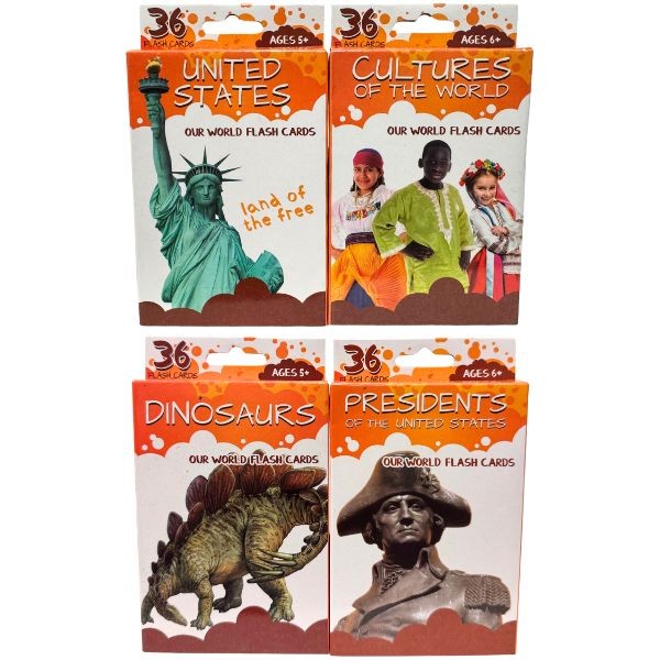 Our World 36Count Pack Flash Card Series - Styles May Vary - Making Learning Fun - Pre Priced: $1.00 - 60 Packs For $30.00