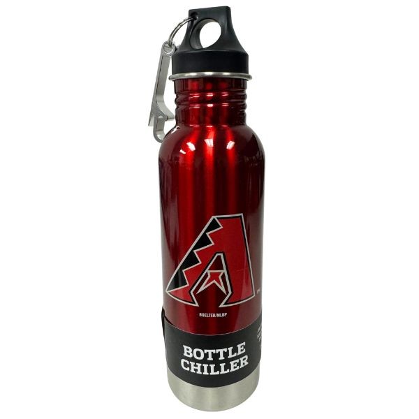 Arizona Diamondbacks - Stainless Steel - The Bottle Chiller - Neoprene Lined Stainless For Your Bottle - 6 For $30.00 - Wholesale Arizona DBacks Products - DBacks Merchandise
