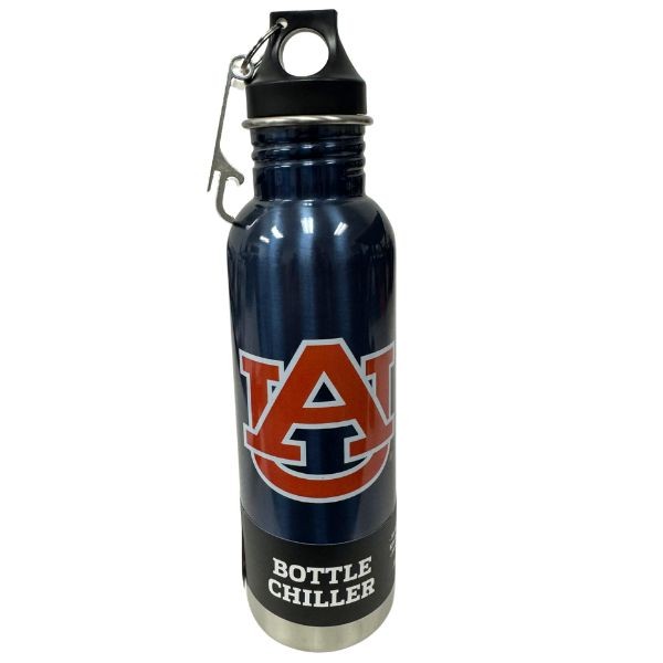 University Of Auburn - Stainless Steel - The Bottle Chiller - Neoprene Lined Stainless For Your Bottle - 6 For $30.00 - Auburn