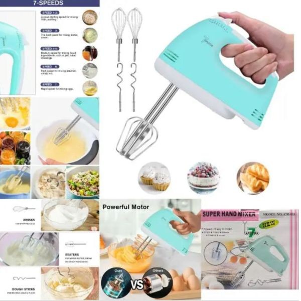 Super Hand Mixer - 7 Speeds - #933/133 - Accessories Included - Colors/Packaging May Vary - 4 For $30.00