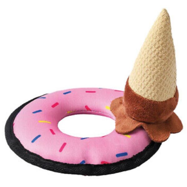 HugSmart Pet - The Ice Cream Floatie Ring Squeaker - Gentle Chewers Series - #70250 - 12 For $36.00