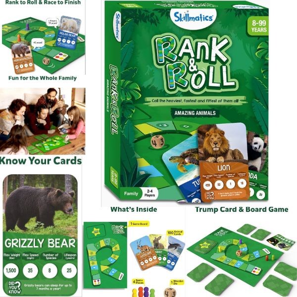 Skillmatics - #502420 - Rank & Roll - Amazing Animals Edition - STEM Gaming - 6 For $30.00