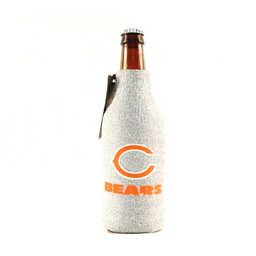 Chicago Bears Huggies - Silver Glitter Style Bottle Huggies - 12 For $30.00 - Wholesale Chicago Bears Products - Bears Merchandise