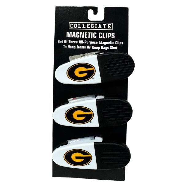 Grambling University Gear - Set Of Three Magnetic Fridge/Chip Clips - Heavy Magnet & Spring - 12 Sets For $24.00 - Other Teams