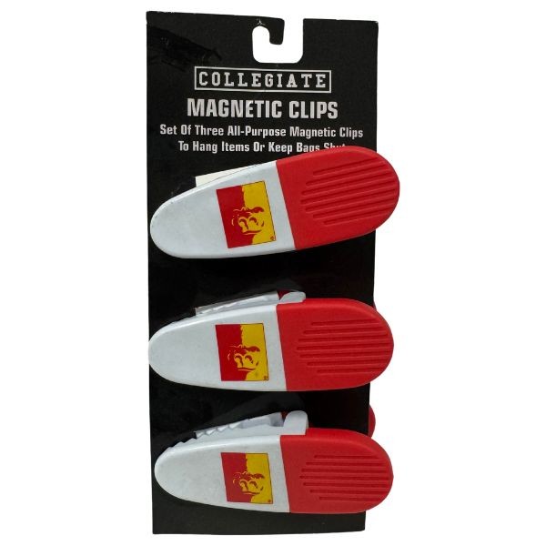 Pittsburgh State Gorillas - Set Of Three Magnetic Fridge/Chip Clips - Heavy Magnet & Spring - 12 Sets For $24.00 - Wholesale Pittsburgh Steelers Product - Steelers Merchandise