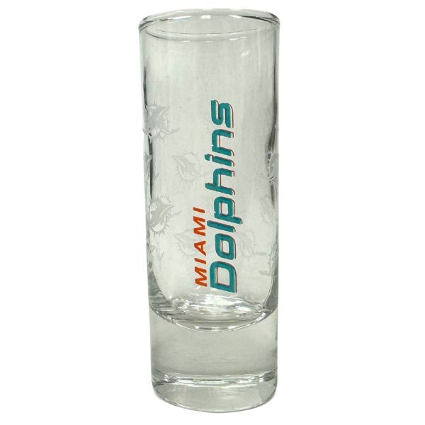 Miami Dolphins Shot Glasses - 2.5OZ Cordial Style - Glass Shot glass - 12 For $30.00 - Wholesale Miami Dolphins Products - Dolphins Merchandise