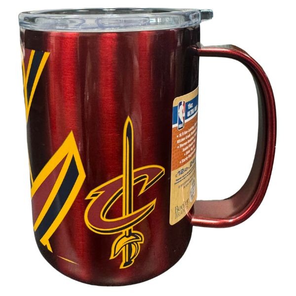 Cleveland Cavaliers Mugs - 15OZ Heavy Gauge Ultra Stainless Steel Mug - Vacuum Seal Lid - 6 For $36.00 - Cleveland Cavaliers