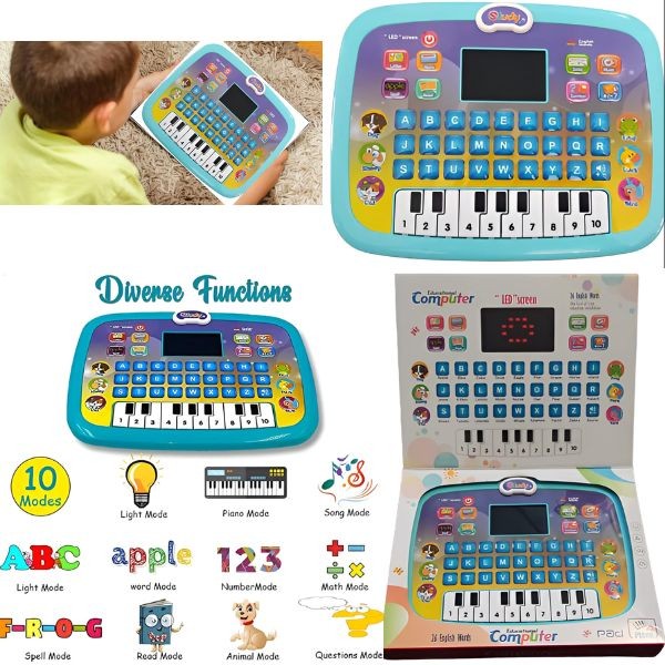 Educational Computer - LED With Sound, Lights and Music - Batteries Not Included - STEM Learning - 4 For $30.00