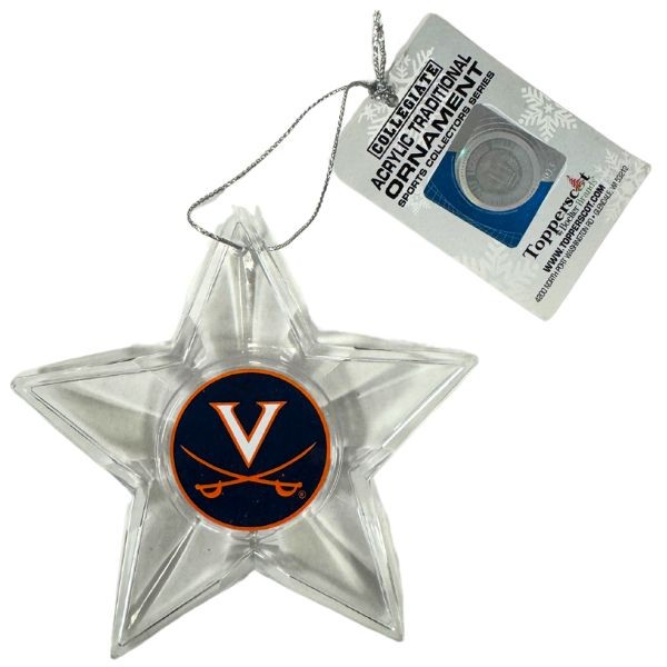 Virginia Cavaliers Ornaments - Acrylic Star Style - 6 For $21.00 - Virginia Cavaliers