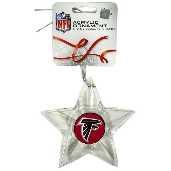 Atlanta Falcons Ornaments - Acrylic Star Style - 6 For $18.00 - Wholesale Atlanta Falcons Products - Wholesale Football Gear