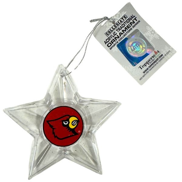 Louisville Cardinals Ornaments - Acrylic Star Style - 6 For $18.00 - Louisville Cardinals