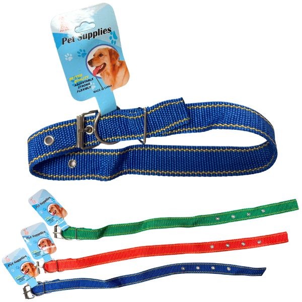 Pet Collars - Assorted Colors - Adjustable Size To Fit Most Dogs - Anzgi Pet Supplies - 48 For $33.60