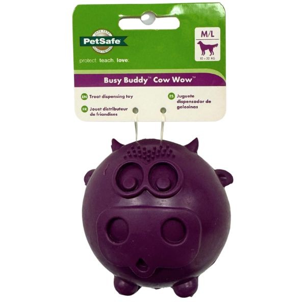 Pet Safe - Purple Best Buddy Cow Wow - Heavy Gauge Treat Dispensing Pet Toy - 12 For $30.00