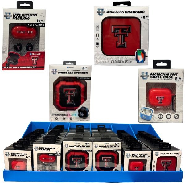 Texas Tech Counter Display - 51PC Prime Electronics Group - Display Measures 30"x14"9" - Big Retail Return - $200 Per Display  - Texas Tech