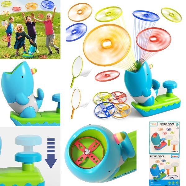 Bennol By Temi - The Flying Disc Kit - Styles/Colors May Vary - 8" Launcher With Accessories - 6 For $36.00