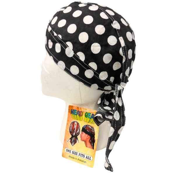 The Black Polka Dot - Cloth Headwrap - 48 For $24.00
