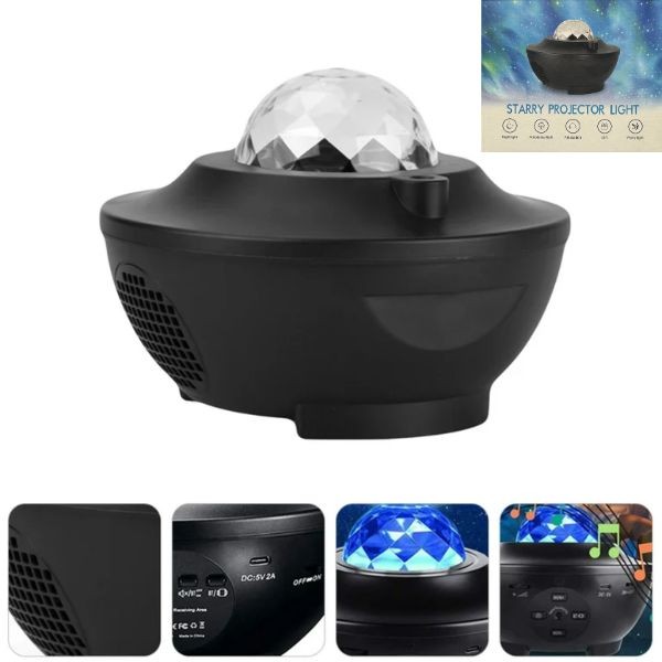 Blue Tooth Starry Projector Light - Light Up Your Space - Blue Tooth - LED Lights, Music, Sounds - Remote Control - 4 For $30.00