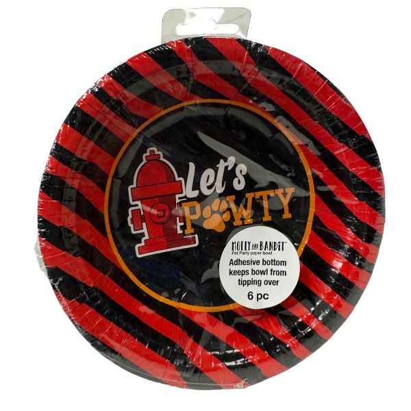 Molly & Bandit Designs - 6PC Bowl Set - Let's Pawty Bowls - 24 Sets For $19.20