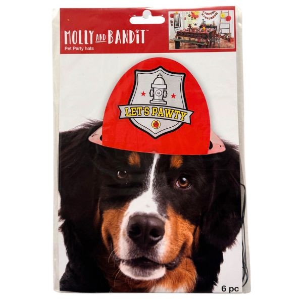 Molly & Bandit Designs - 6PC Set - Pet Let's Pawty Hat - Photo Prop - 24 Sets For $18.00