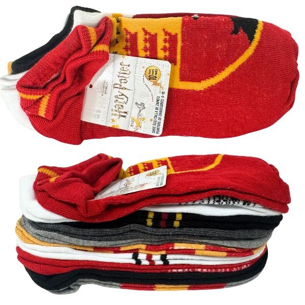 Harry Potter Socks - #19198.Red - 10Pack Size 4 to 10 Children's Socks - Wizarding World - 10 Packs For $38.00 - Wholesale Mystery Merchandise - Wholesale John Deere - Wholesale Licensed Products