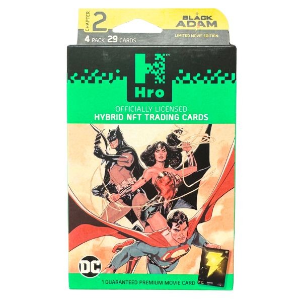 DC Hybrid NFT Trading Cards - #09487 - 4Pack Box - Contains 29 Cards - Limited Edition - 12 Boxes For $36.00