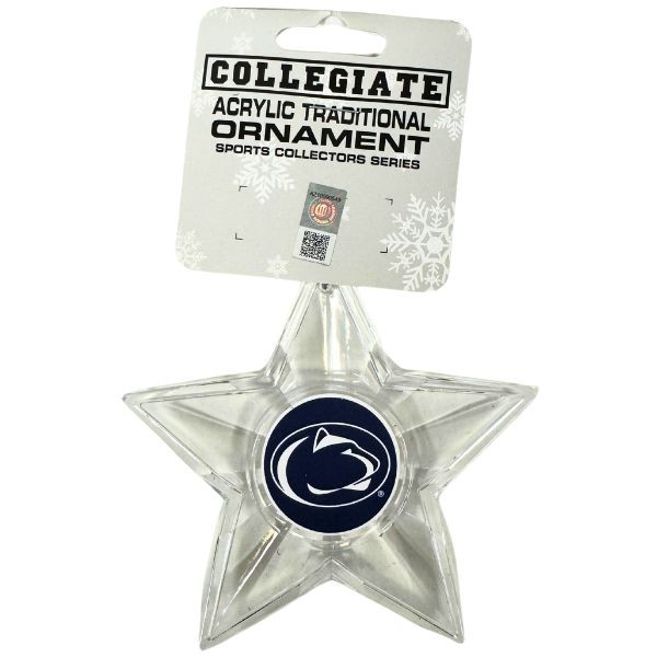 Penn State Ornaments - Acrylic Star Style - Team Ornaments - 6 For $21.00 - Penn State