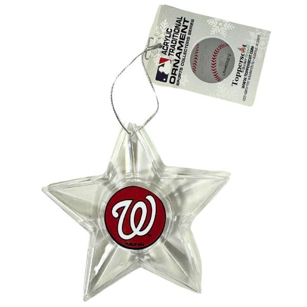 Washington Nationals Ornaments - Acrylic Star Style - Team Ornaments - 6 For $21.00 - Wholesale Washington Nationals Products - Nationals Products