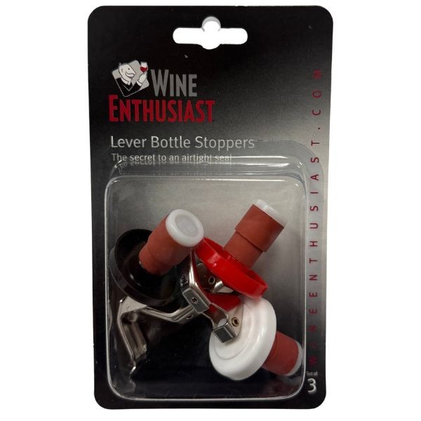 Wine Enthusiast Product - 3Pack Lever Bottle Stoppers - 12 Packs For $24.00