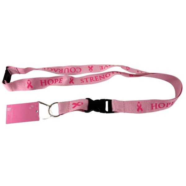 National Breast Cancer Foundation - Awareness Lanyards - With Breakaway - 12 For $30.00 - Wholesale Mystery Merchandise - Wholesale John Deere - Wholesale Licensed Products