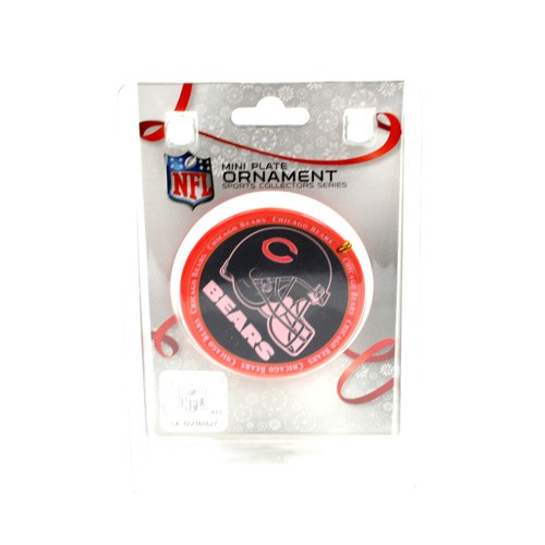 Chicago Bears Ornaments - Mini Plate Style Ornaments - 12 For $30.00 - Wholesale Chicago Bears Products - Bears Merchandise