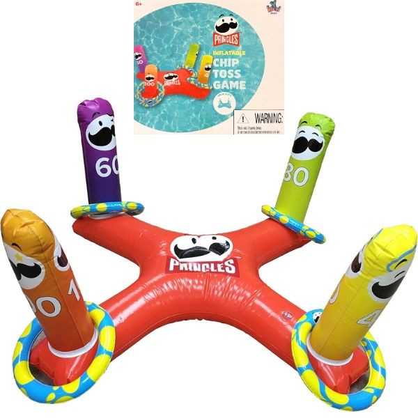 Pringles - Inflatable Pool Toss Game Set - 24" With Rings - Pool Time Fun - 6 Sets For $36.00