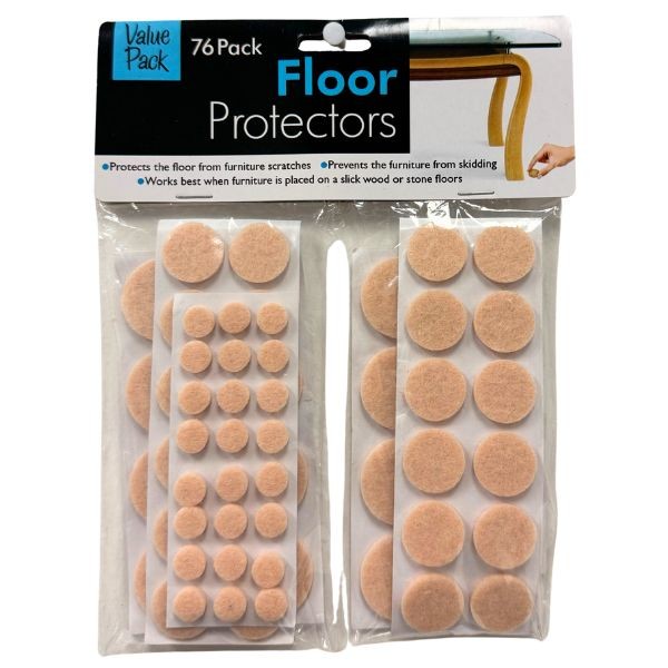 Floor Protectors - 76PC Value Pack - Protects Floors From Scratching - 24 Packs For $30.00