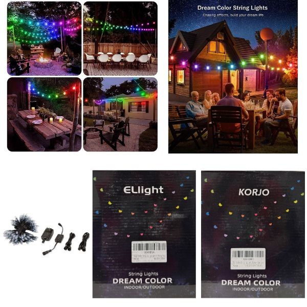 Dream Color String Lights - 100CT Bulb 32FT -  KORJO/ELIGHT - Packaging May Vary - 6 For $36.00