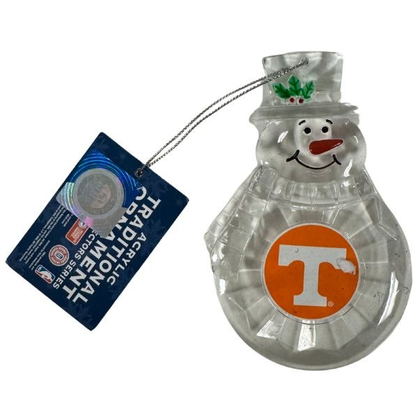 Tennessee Volunteers Ornaments - Acrylic Snowman Team Spirit Ornaments - 6 For $21.00 - Tennessee VOLS