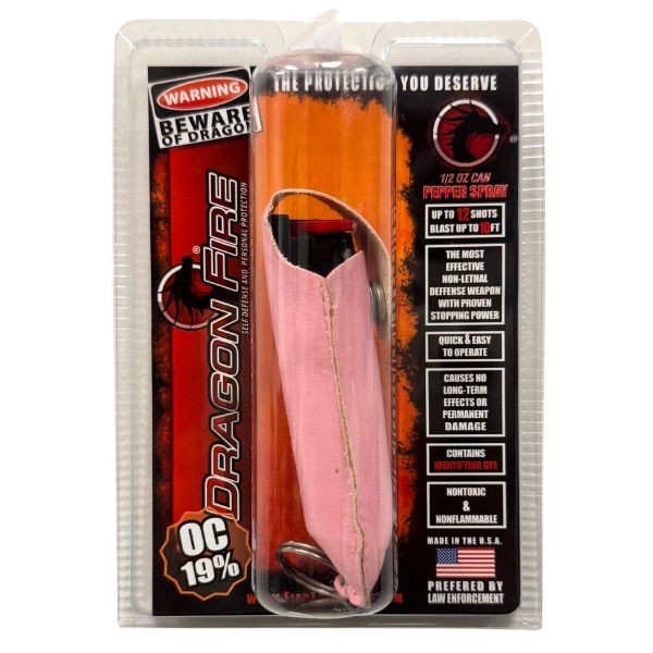Dragon Fire - .5OZ Pepper Spray & Keychain Case - Contains Identifying Dye - 10 For $35.00