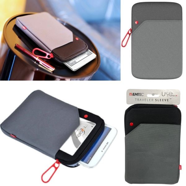 Emtec Traveler - 8"x6" - #131386 - Rugged Construction Multi-Purpose Protective Sleeve - Padded & Zippered - 8 For $32.00