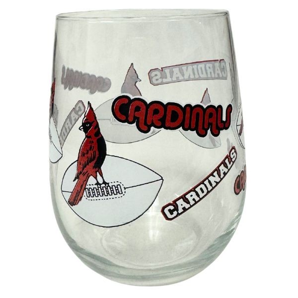 Arizona Cardinals - Wine Glasses - 17OZ Digital Curve Style - Wholesale Wine - 12 For $36.00 - Wholesale Arizona Cardinals Products