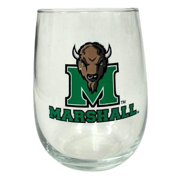 Marshall University - Wine Glasses - 17OZ Digital Curve Style - Wholesale Wine - 12 For $36.00 - Marshall