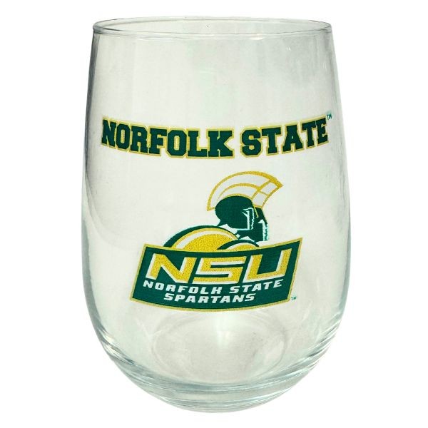 Norfolk State - Wine Glasses - 17OZ Digital Curve Style - Wholesale Wine - 12 For $36.00 - Other Teams