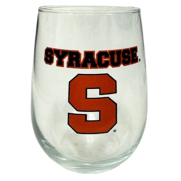 Syracuse University - Wine Glasses - 17OZ Digital Curve Style - Wholesale Wine - 12 For $36.00 - Syracuse