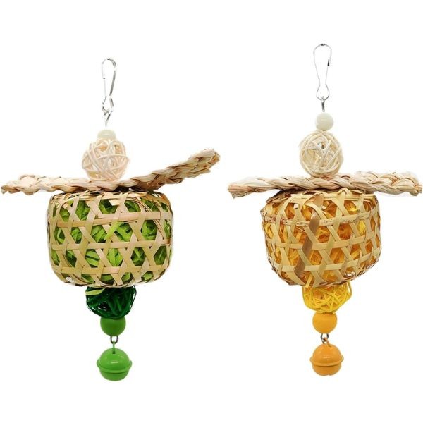 Bird Toys - Parakeet 2Pack Set - 7" Hanging Toy Pack - 6 Sets For $21.00