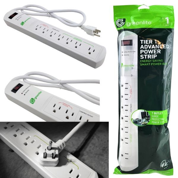 Greenlite Power - Tier1 7 Outlet Advanced Surge Protecting Power Strip - 6 For $36.00