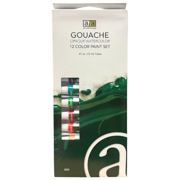 Art Advantage - 12Pack Watercolor Paint Set - .41OZ Tubes - Opaque Water Colors - 10 Packs For $35.00