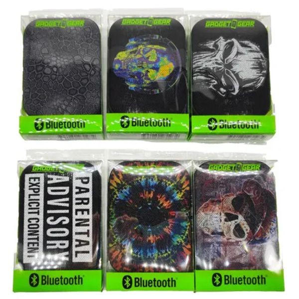 Gadget Gear Wireless Bluetooth Speakers - Patterns Vary - Case Included - 3Hour Play Time - Fm Radio Included - 6 For $36.00