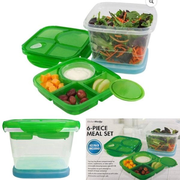Kitchen Worthy Home - The 6PC Meal Set - Ice Pack Included - 6 Sets For $30.00