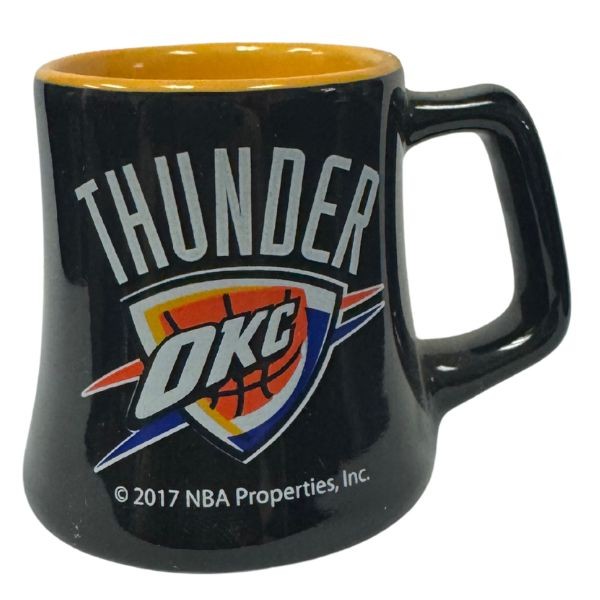 Oklahoma City Thunder Shot Glasses - S2 Ceramic Black Mini Mug Style - 12 For $30.00 - Oklahoma City Thunder