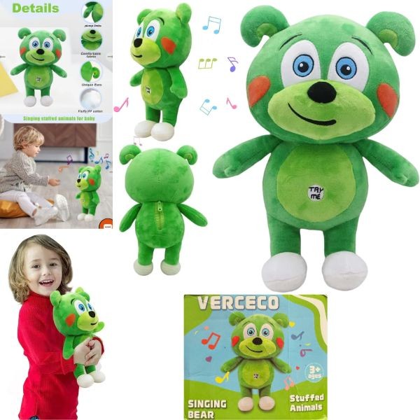 Verceco Plush - The 9" Singing Bear - Packaging May Be Dented - Music, Sounds - Try Me - 6 For $36.00