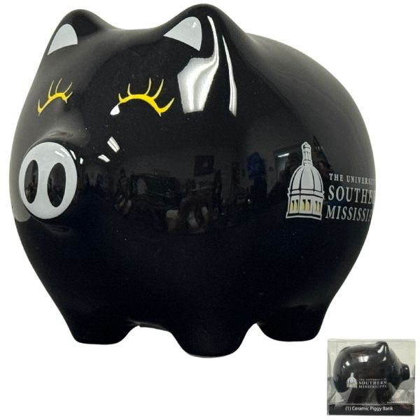 Southern Miss Golden Eagles - 4" Ceramic Piggy Bank - Show Off Your Team - 10 For $35.00 - Southern Mississippi